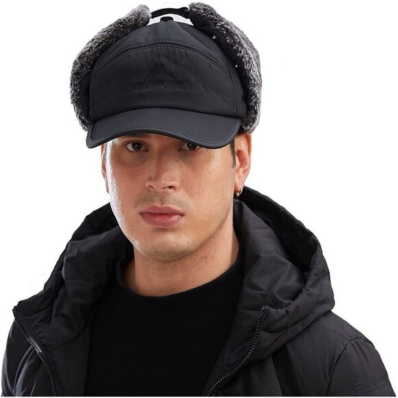⭐Men Trapper Hat Winter Russian Fur Hat Aviator Earflap Hat Windproof - Picture 5 of 8